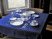 Private table set up for a romantic dinner